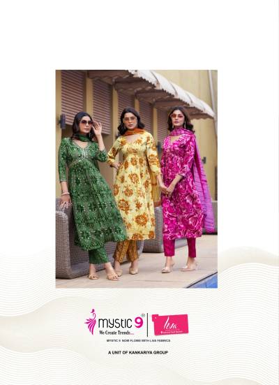 POOJA VOL 10 BY MYSTIC 9 DESIGNER KURTI WHOLESELER IN INDIA